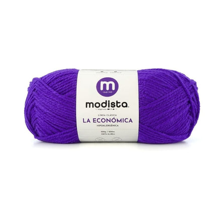 Morado Indigo Lana La Economica Modista 100g - Económica para Tejido Palillo y Crochet
