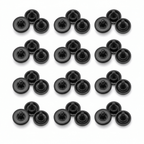 Negro / 12.2mm / 50 Broches a Presión Snap Plásticos - Set de Cierres para Costura