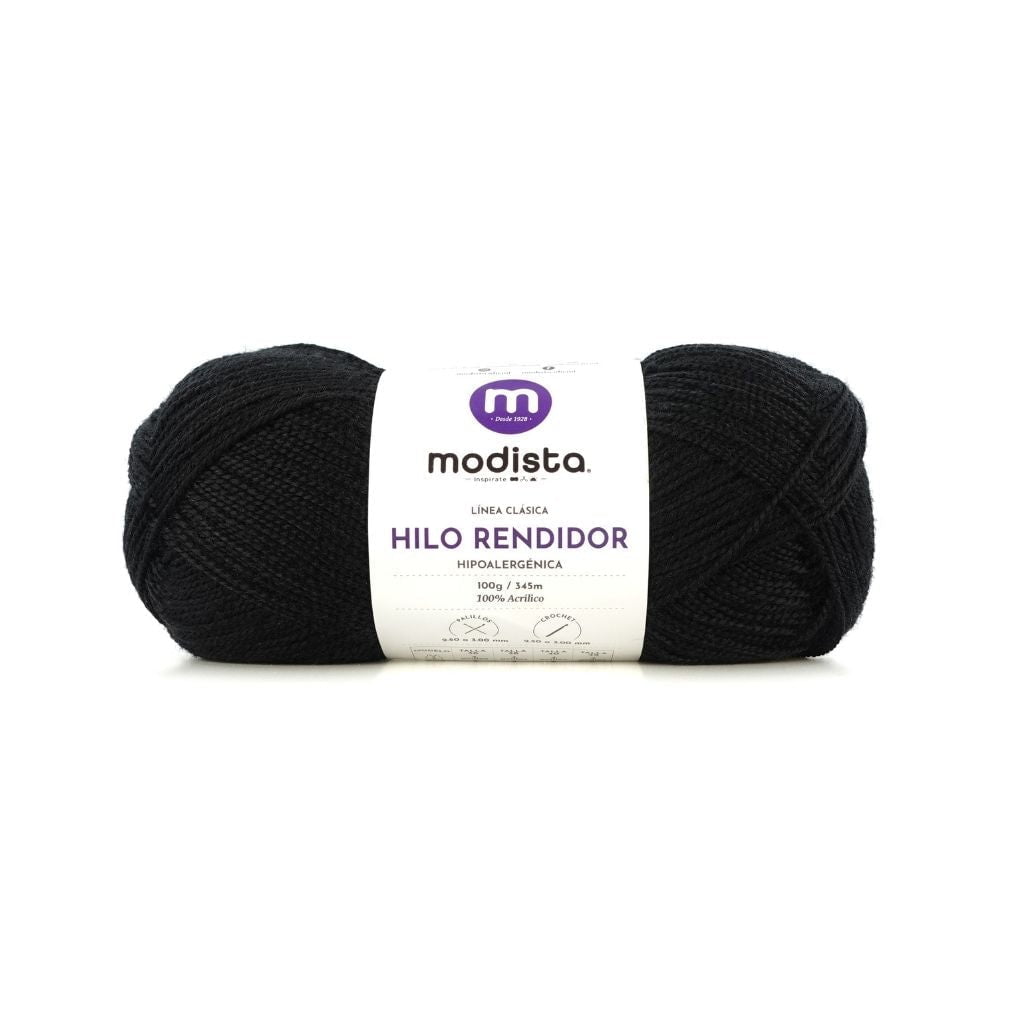 Negro Hilo Rendidor Modista 100g - Económico para Tejido y Manualidades