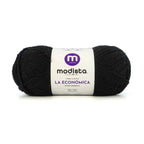 Negro Lana La Economica Modista 100g - Económica para Tejido Palillo y Crochet