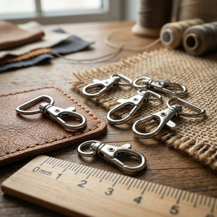 Pack de 10 mosquetones metálicos 2.5 cm para costura
