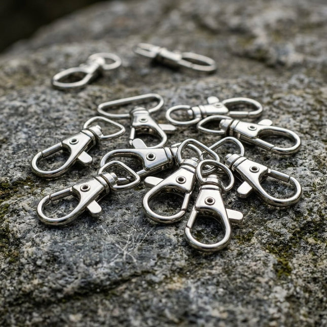 Pack de 10 mosquetones metálicos 2.5 cm para costura