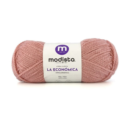 Palo Rosa Oscuro Lana La Economica Modista 100g - Económica para Tejido Palillo y Crochet
