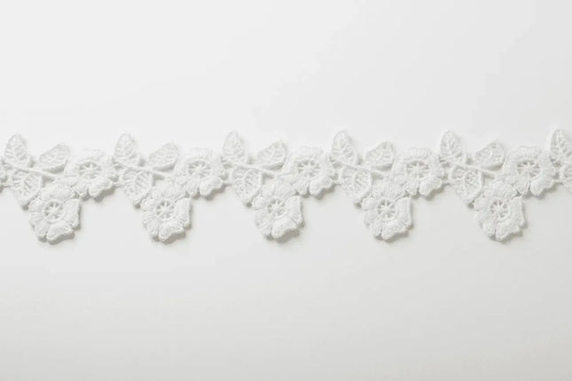 Pasamanería Macramé Blanca Flor 30 Yardas Decorativa en Chile - Tiendas Lupe