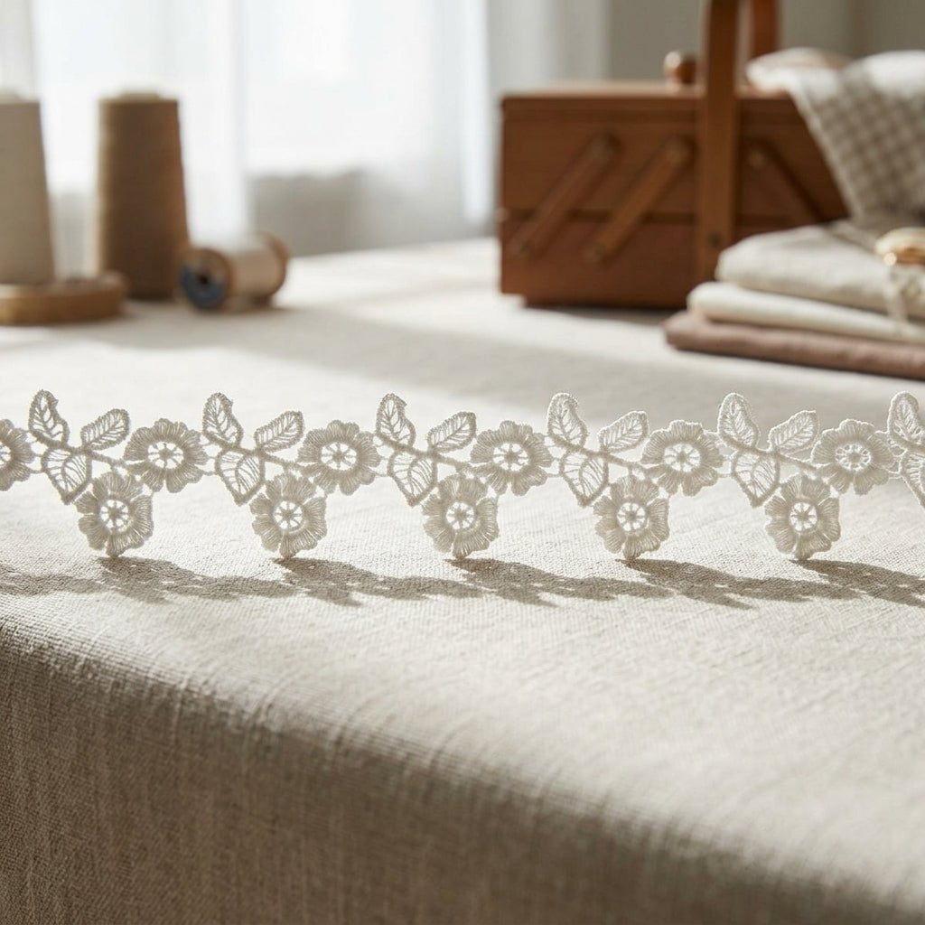 Pasamanería Macramé Blanca decorativa — Tiendas Lupe Chile Imagen principal del producto