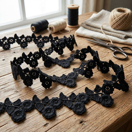 Pasamanería  Macramé - Diseño Floral para Decoración