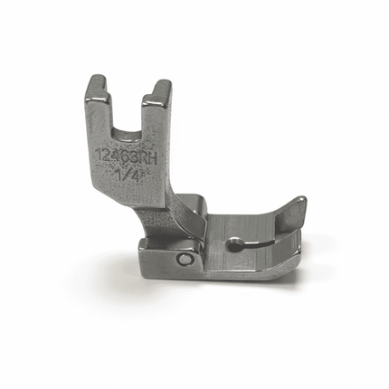 Máquina Recta Precisa con Guía Fija Derecho 12463 HR para costuras rectas. Pie prensatela metálico compatible con máquinas de coser industriales.