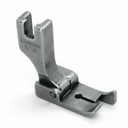 Pie Máquina Recta - Guía Fija 12463 HR 3/16″ metálico para costura precisa. Accesorio ideal para máquinas de coser industriales.