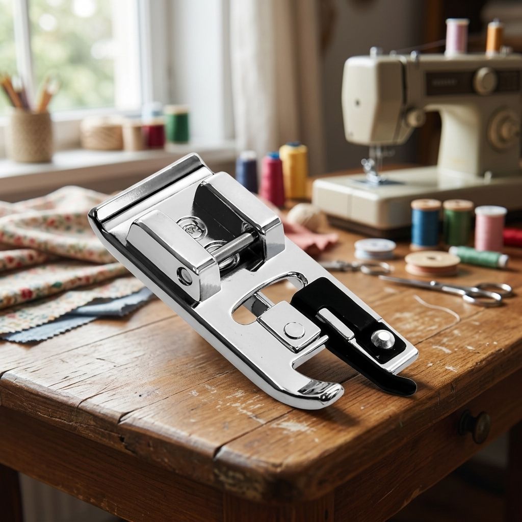 Prensatela para Overlock — Máquina Casera