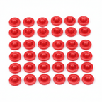 rojo / 12.2mm / 50 Broches a Presión Snap Plásticos - Set de Cierres para Costura