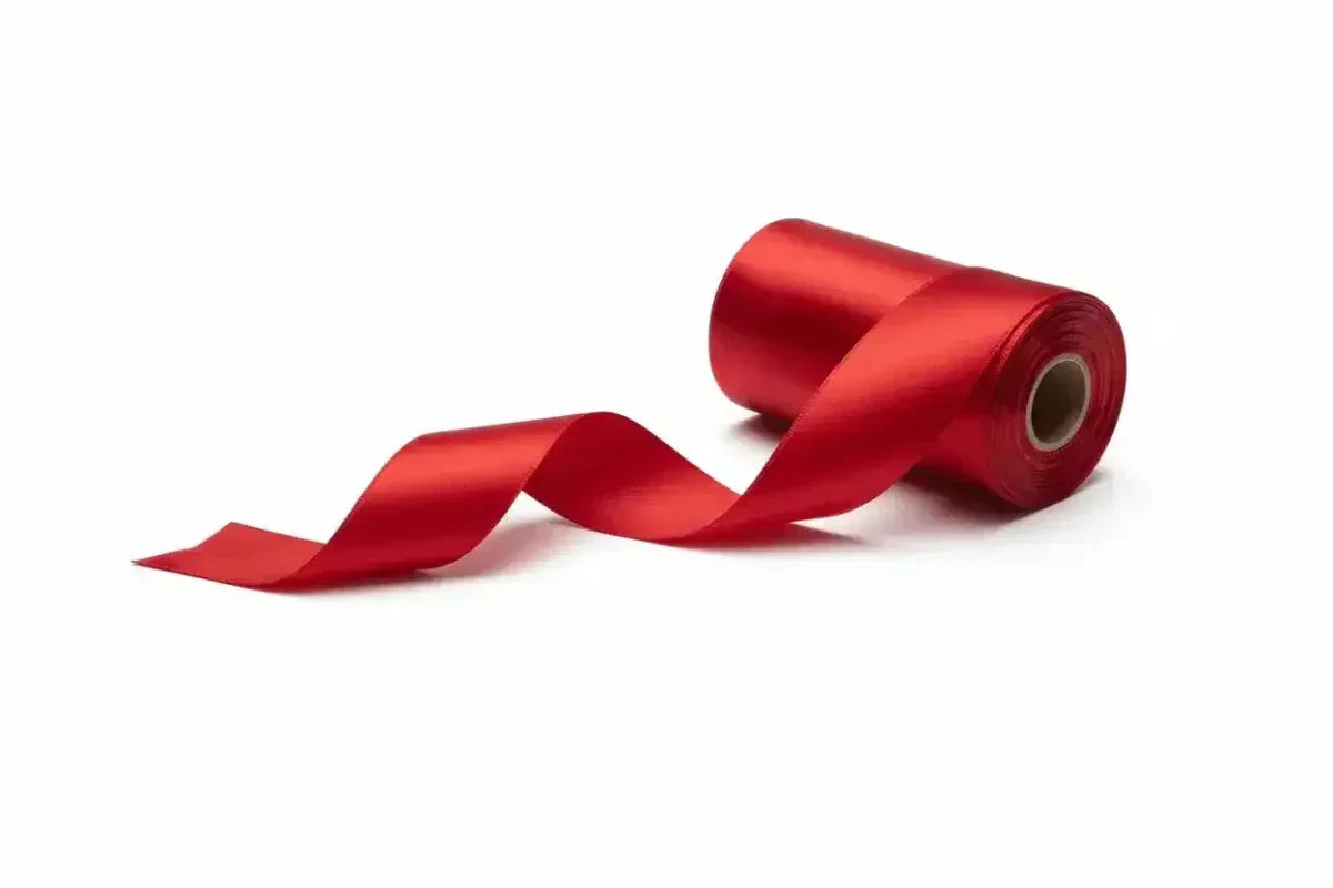 Rojo Cinta Satinada 0.7 cm x 50 mts