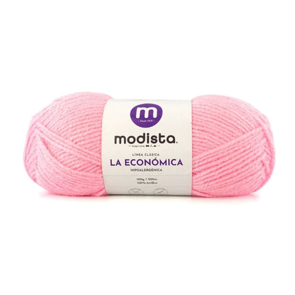 Rosa Chicle Lana La Economica Modista 100g - Económica para Tejido Palillo y Crochet