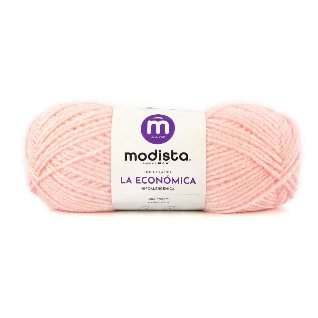 Rosa Pastel Lana La Economica Modista 100g - Económica para Tejido Palillo y Crochet