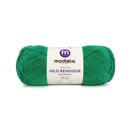 Verde Esmeralda Hilo Rendidor Modista 100g - Económico para Tejido y Manualidades