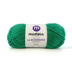 Verde Esmeralda Lana La Economica Modista 100g - Económica para Tejido Palillo y Crochet