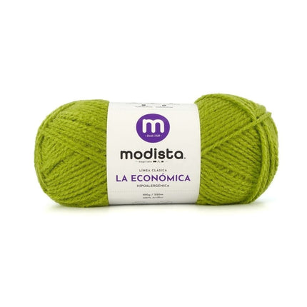 Verde Oliva Claro Lana La Economica Modista 100g - Económica para Tejido Palillo y Crochet